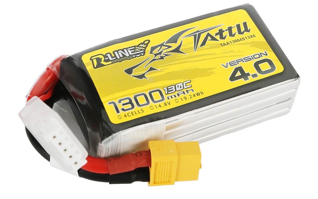 Tattu R-Line Version 4.0 1300mAh 4S 130C Lipo Battery