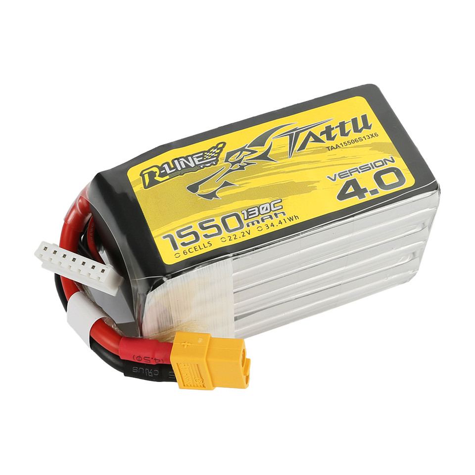 Tattu R-Line Version 4.0 1550mAh 6S 130C Lipo Battery